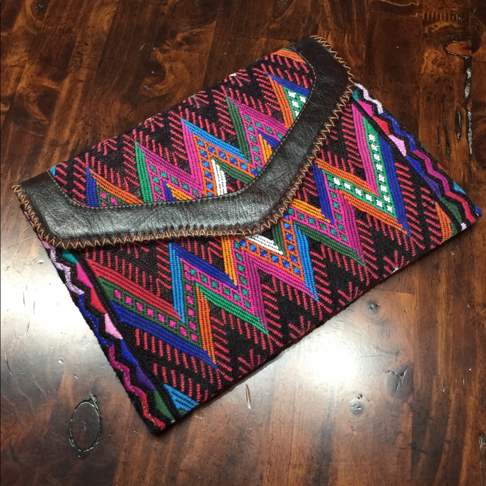 Huipil clutch chevron artisan ipad kindle case bag